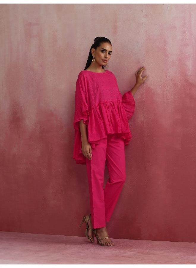 Pink Cotton Dobby Co-ord set