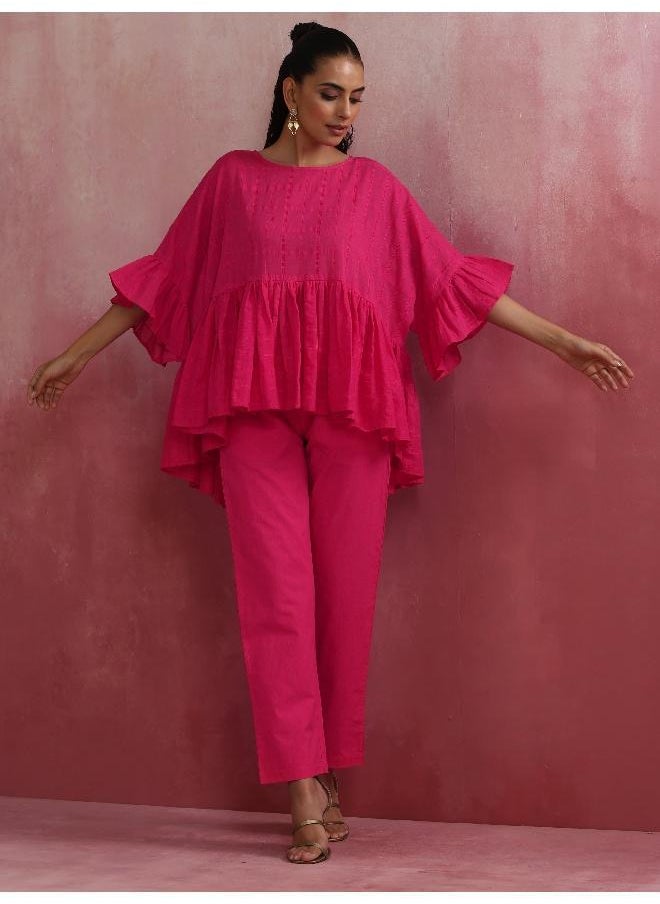 Pink Cotton Dobby Co-ord set