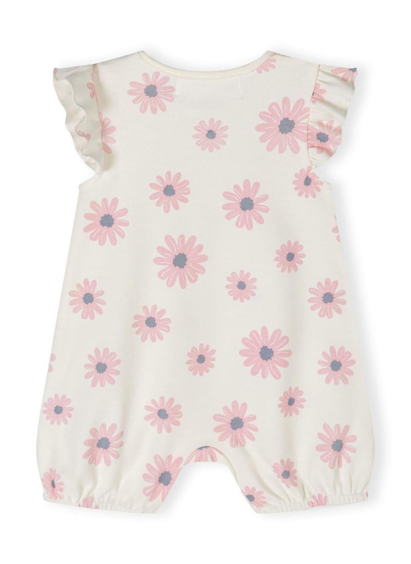 4-Pack Baby Rompers with Ruffle Sleeves