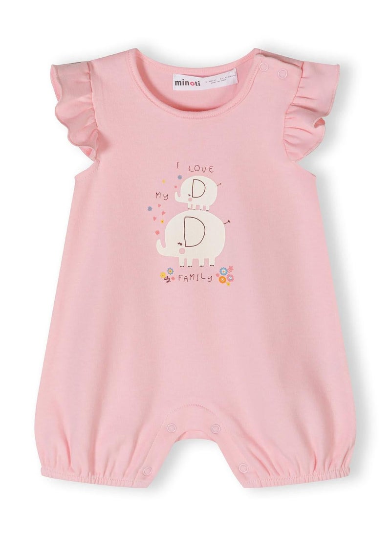 4-Pack Baby Rompers with Ruffle Sleeves