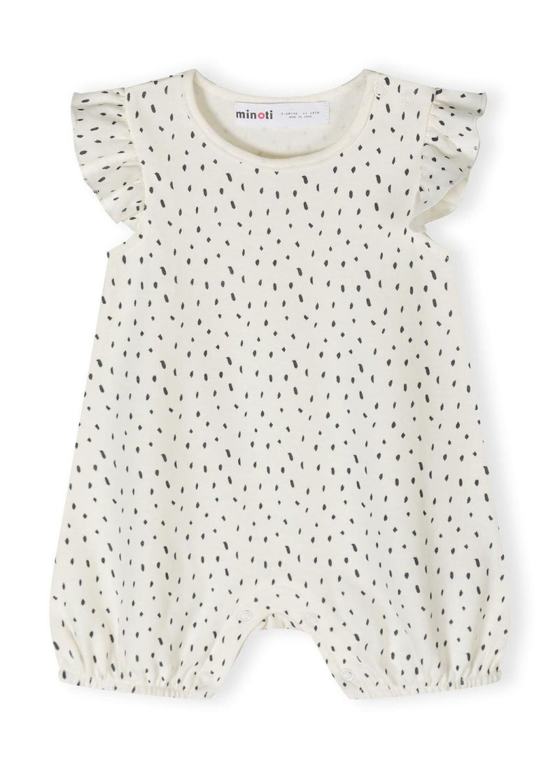 4-Pack Baby Rompers with Ruffle Sleeves