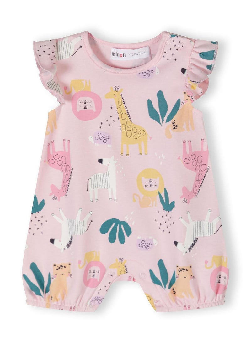 4-Pack Baby Rompers with Ruffle Sleeves