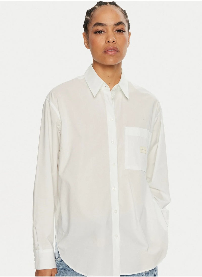 Woven Label Relaxed Shirt