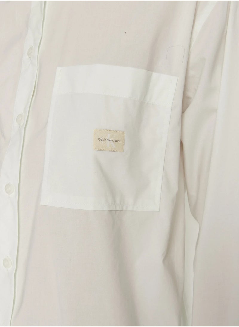 Woven Label Relaxed Shirt