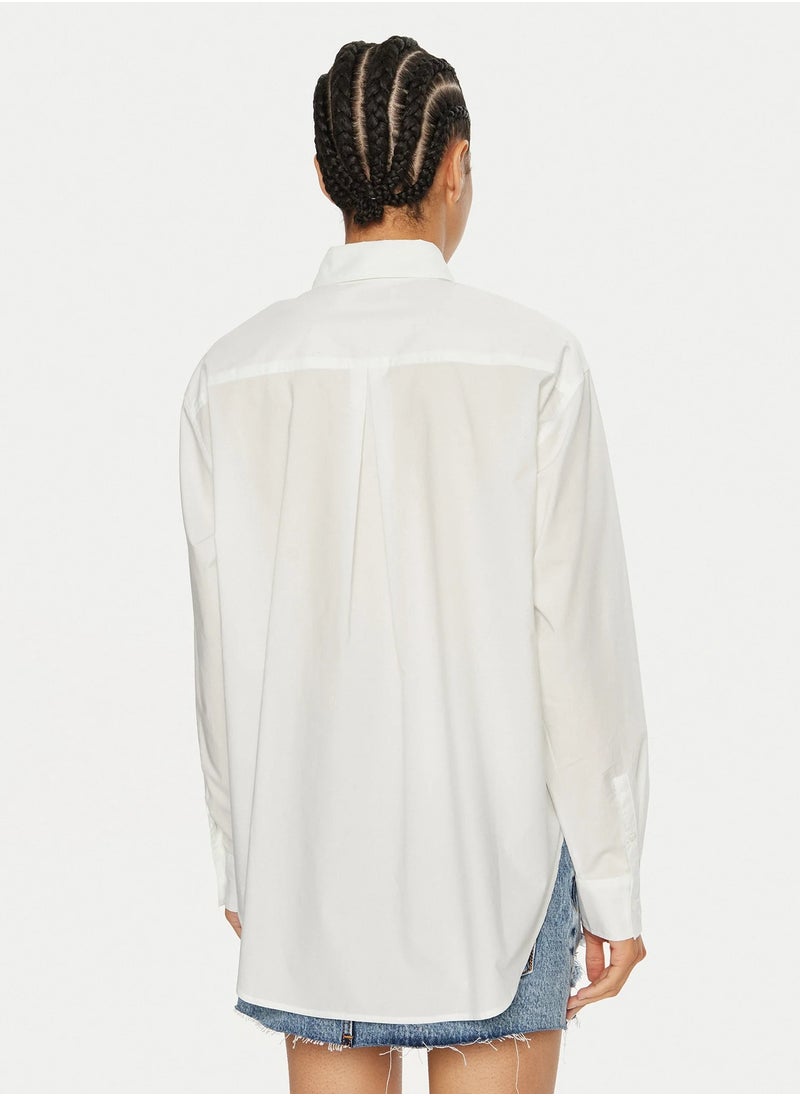 Woven Label Relaxed Shirt