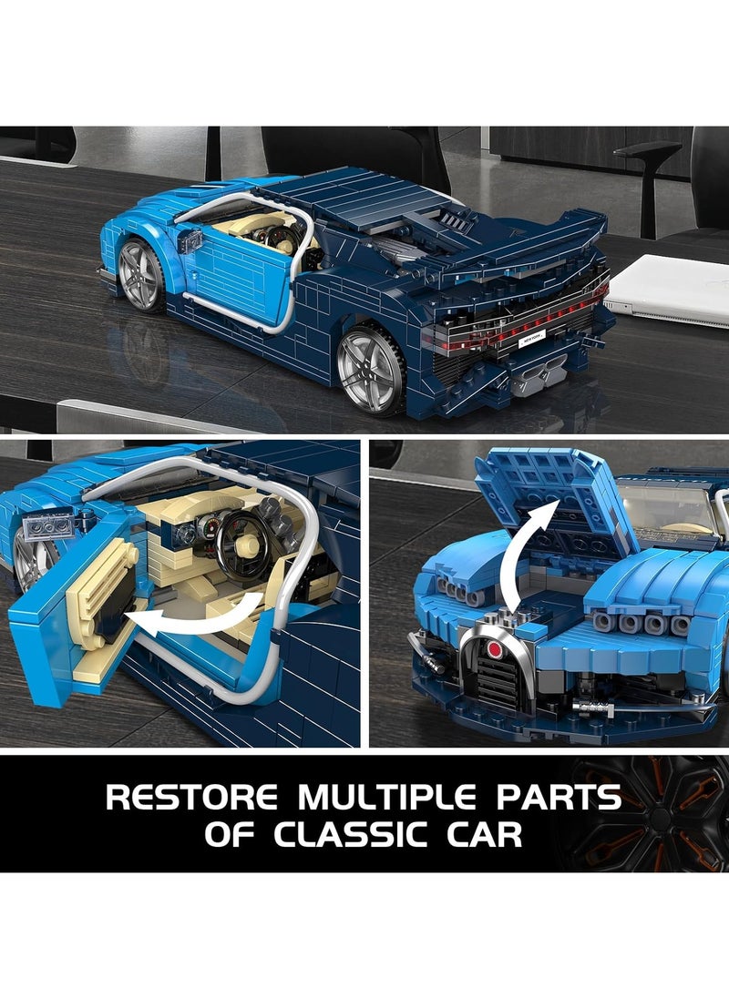 Speed Champion Sports car Building Kits, Race Car Building Sets, Classic Super Car show model, Adult built collectibles, Teen Toys for Boys and Girls gifts (1222 PCS) 10111