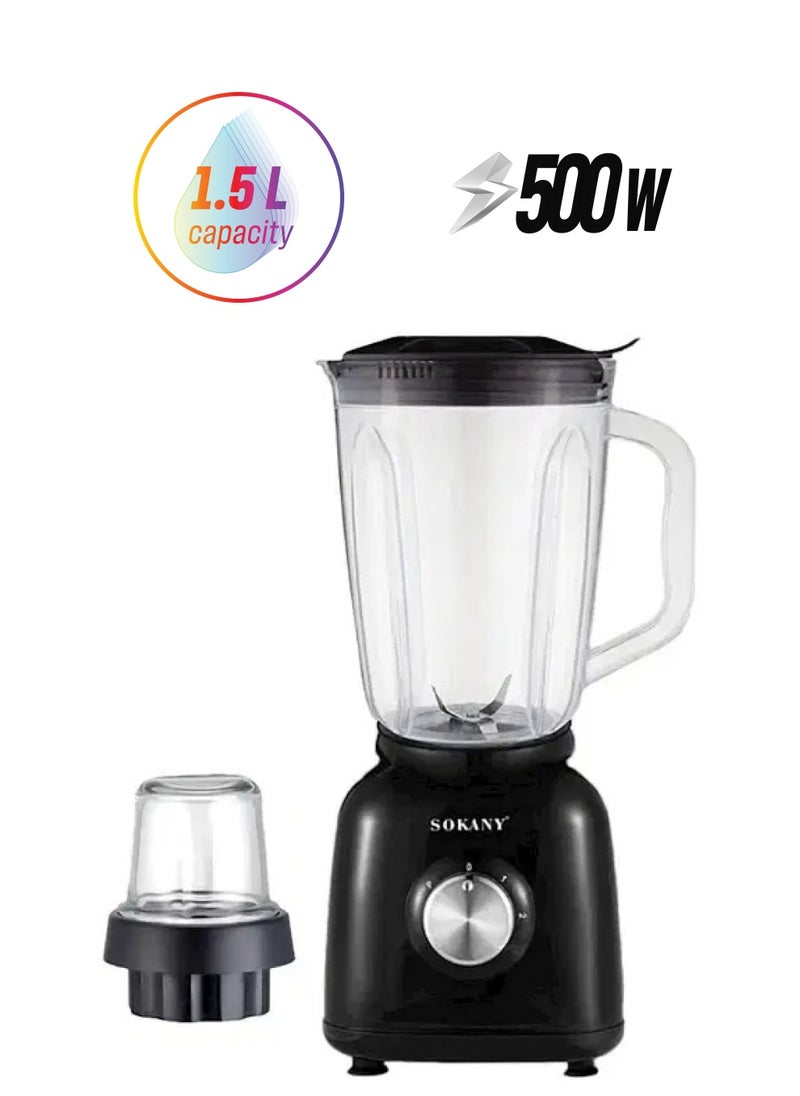 SK-168 2in 1 Commercial Milkshake Ice Drink Juicer Blender - Black
