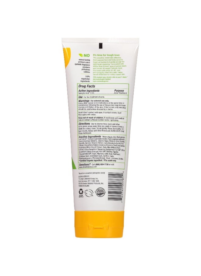 Alba Botanica Acnedote Maximum Strength Face Body Scrub 8 Oz