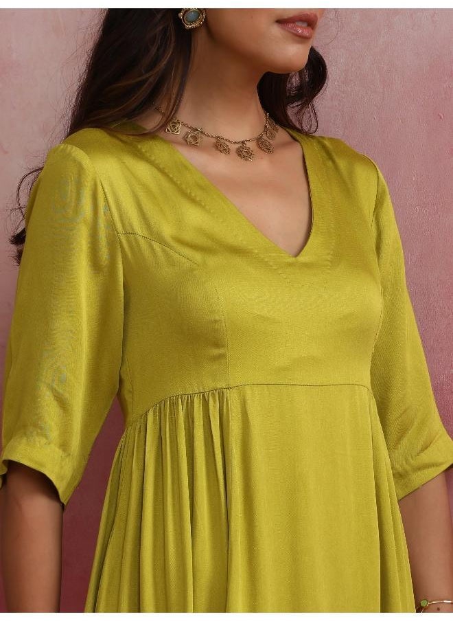 Modal Lime Green Dress