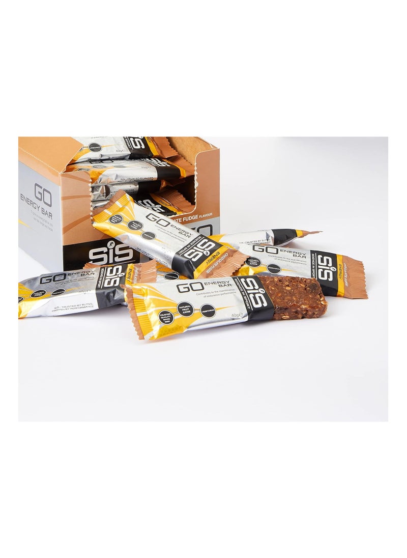 GO Energy Bar Chocolate Fudge, contributes to the maintenance of endurance performance - Trusted quality since 1992,Natural Flavours Vegetarian - Chocolate Fudge