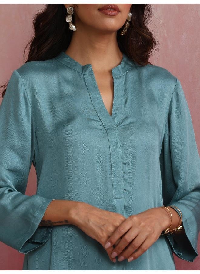 Light Blue Modal Straight Kurta Co-ord Set