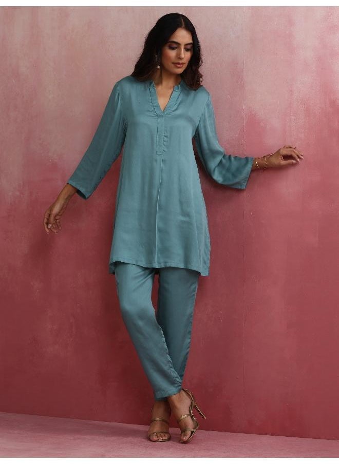 Light Blue Modal Straight Kurta Co-ord Set