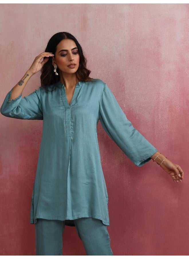 Light Blue Modal Straight Kurta Co-ord Set