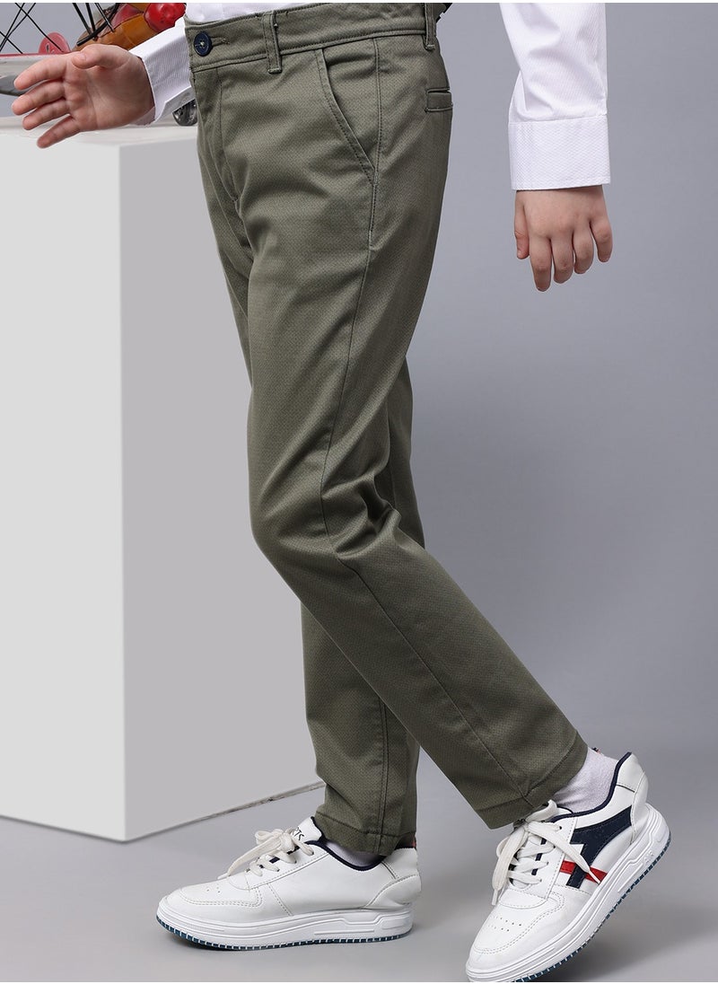 One Friday Kids Boys Cotton Grey Trouser