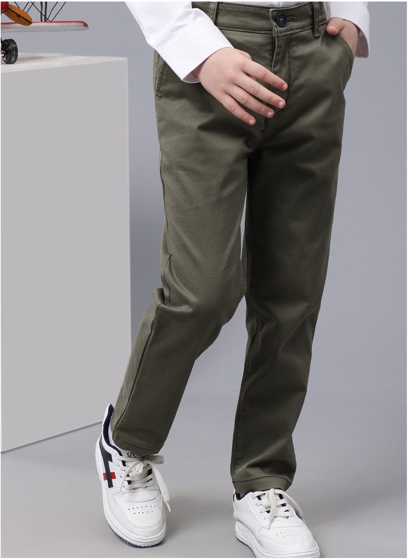 One Friday Kids Boys Cotton Grey Trouser