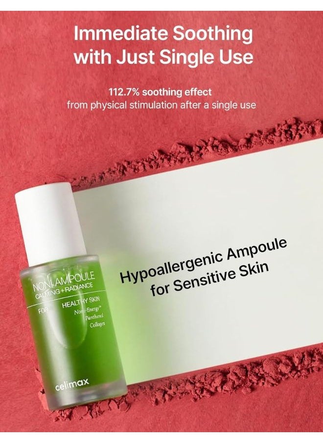 Noni Ampoule Calming + Radiance 50ml, with 71.77% Noni Extract, Hydrating, Moisturizing & Soothing Serum for Wrinkles & Fine Lines