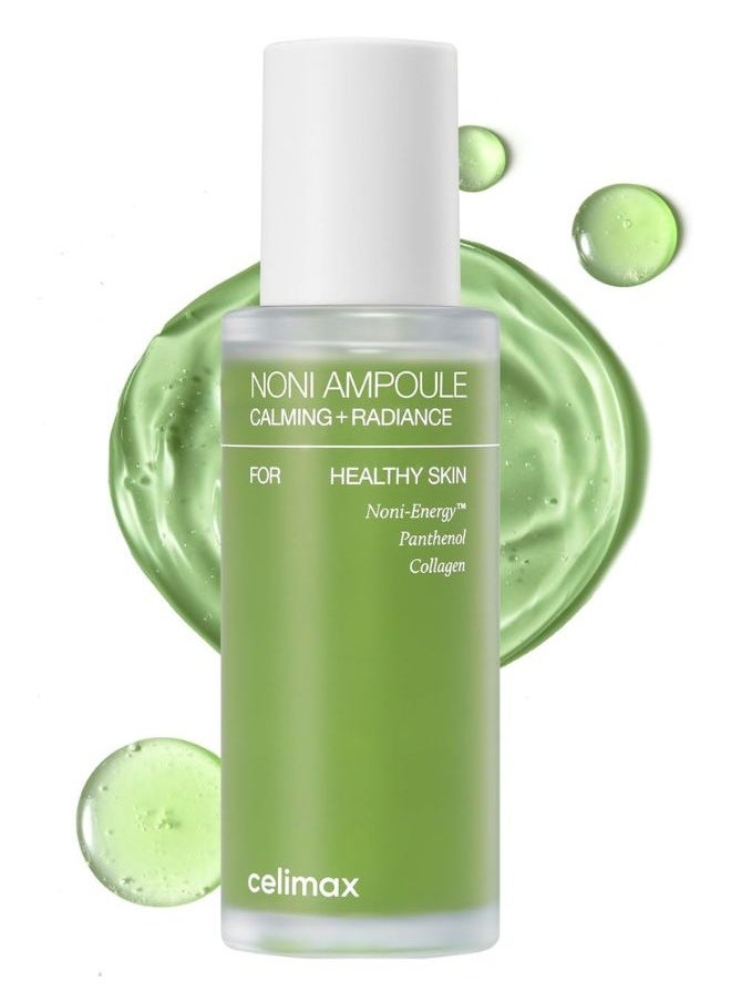 Noni Ampoule Calming + Radiance 50ml, with 71.77% Noni Extract, Hydrating, Moisturizing & Soothing Serum for Wrinkles & Fine Lines