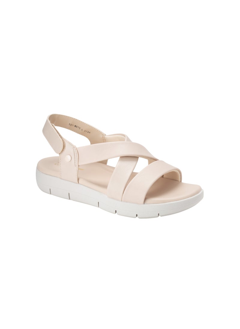 Casual  Women Ankle Strap Sandals Beige