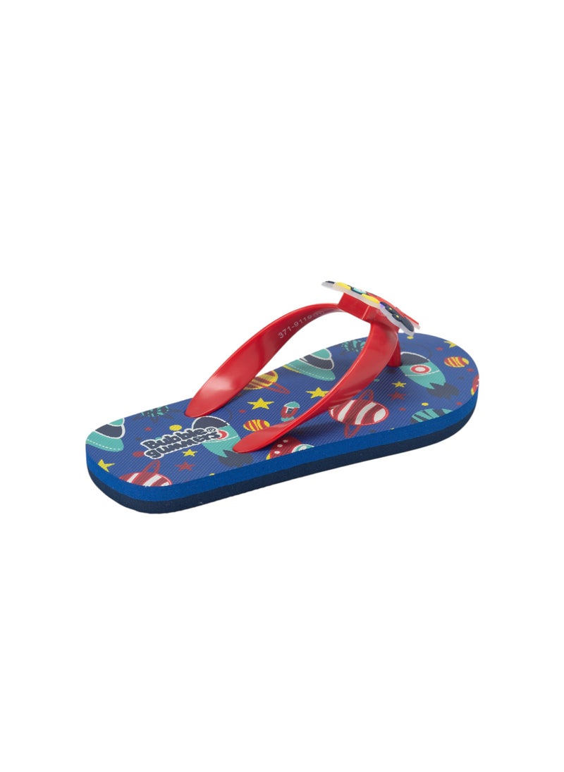 Printed T-Strap Slippers