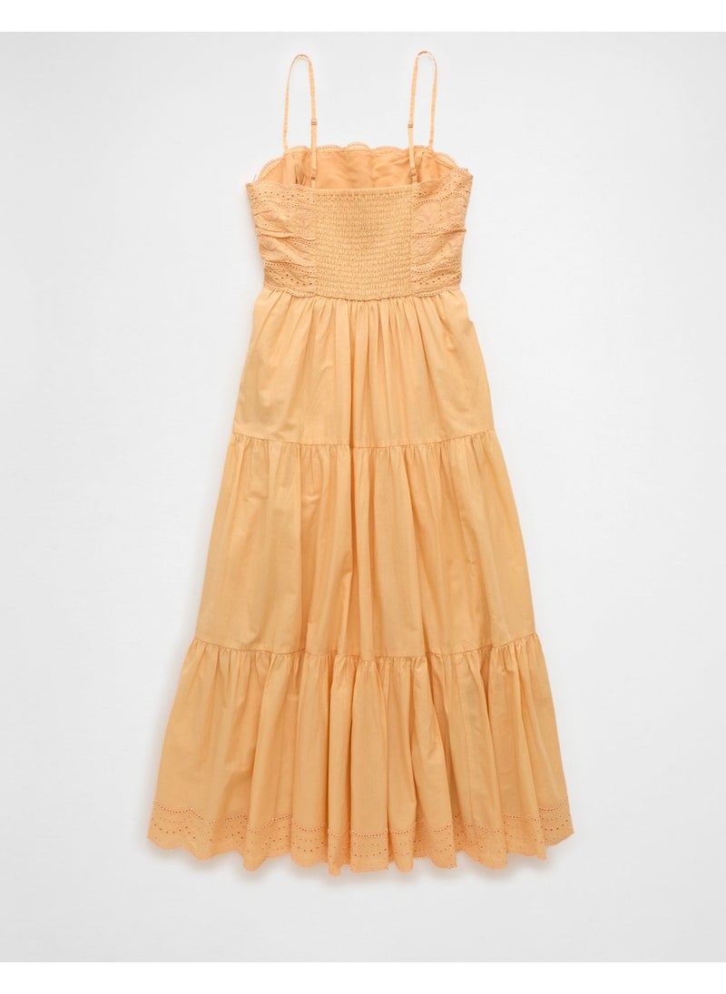 AE Scalloped Tiered Midi Dress