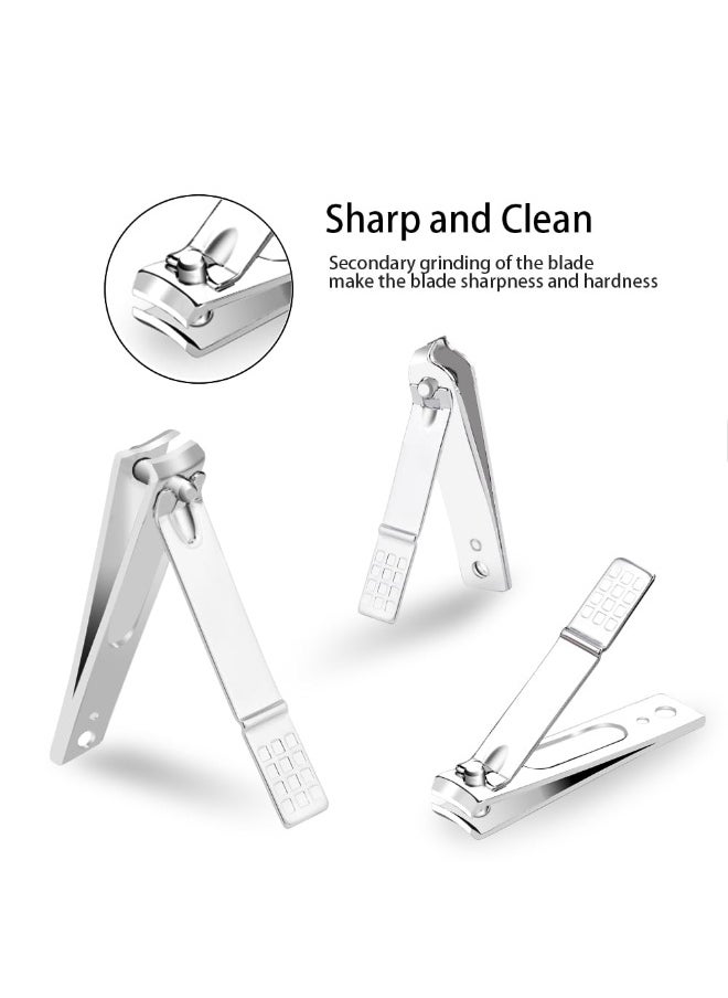 ZIZZON Nail Clippers Kit Manicure Pedicure Set with Holographic CasePurple