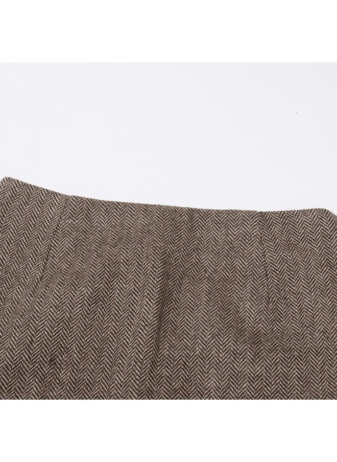 French Elegant Artistic A-Line Skirt with 3D Floral Design - Unique Women’s Midi Skirt