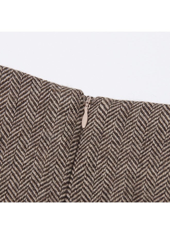 French Elegant Artistic A-Line Skirt with 3D Floral Design - Unique Women’s Midi Skirt