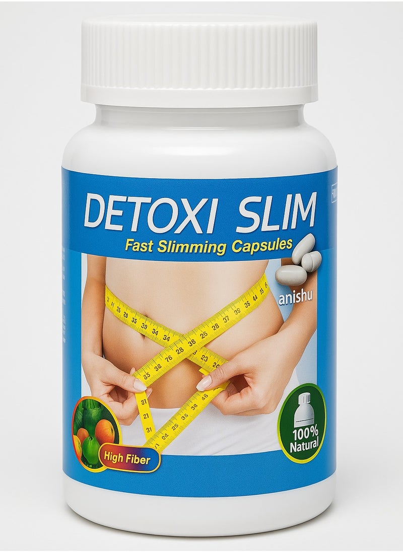 Detoxi Slim Wellness Capsules - Natural Metabolism Support Supplement with Green Tea Extract - 60 Vegetarian Capsules