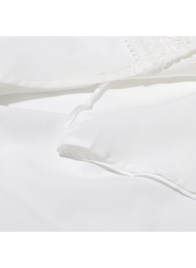 Elegant White Lace - Embroidered Gown, Sleeveless & Hollow - Out Details, Runway - Style Dress