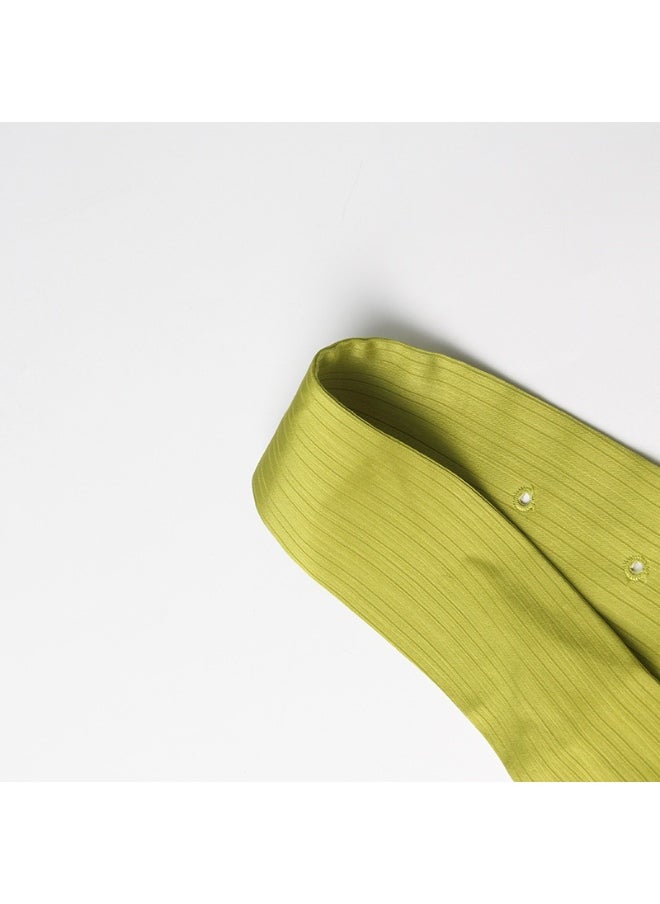 Pleated Belted Dress