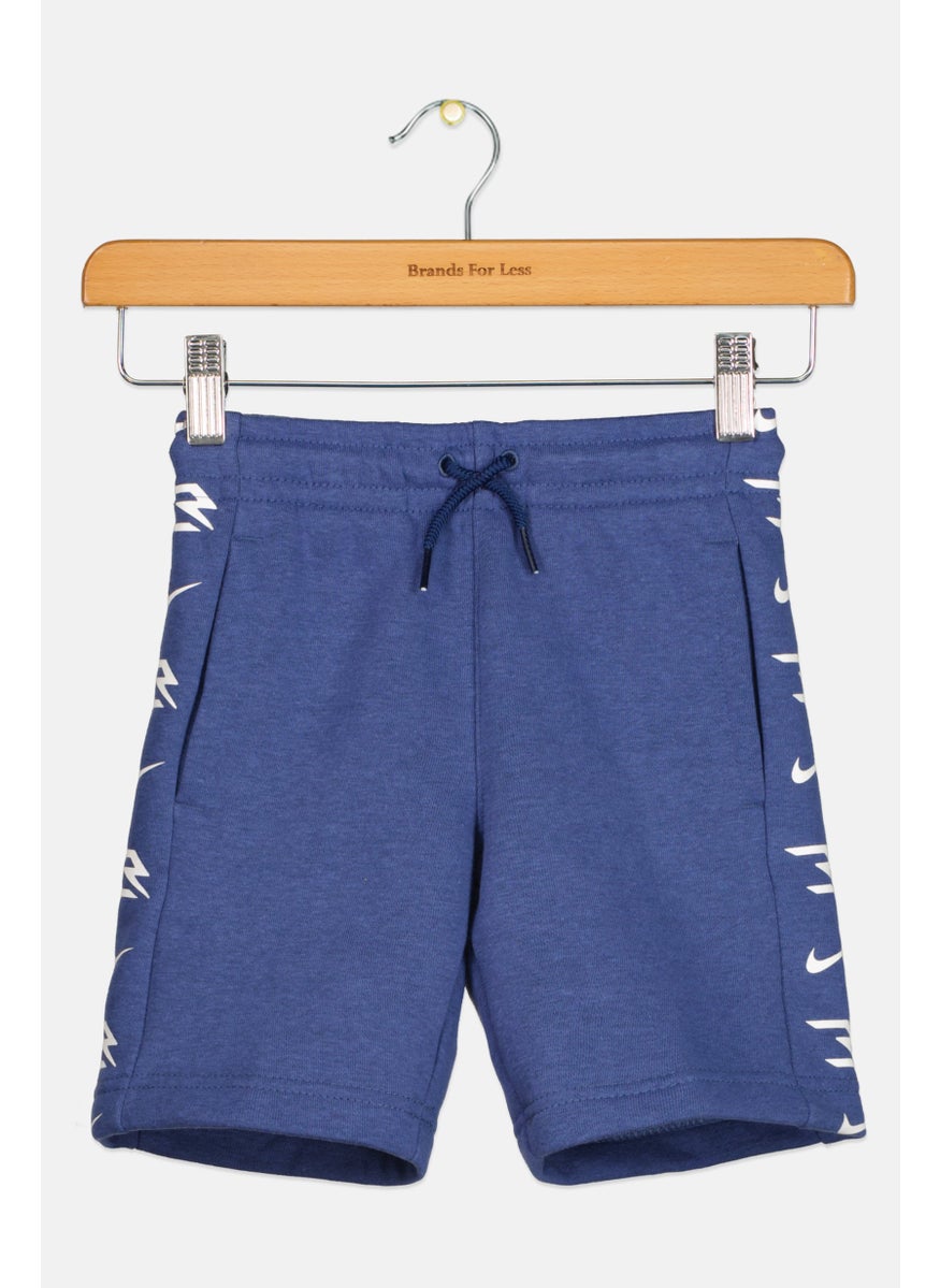 Toddlers Boy Sportswear Fit Brand Logo Training Shorts, Blue