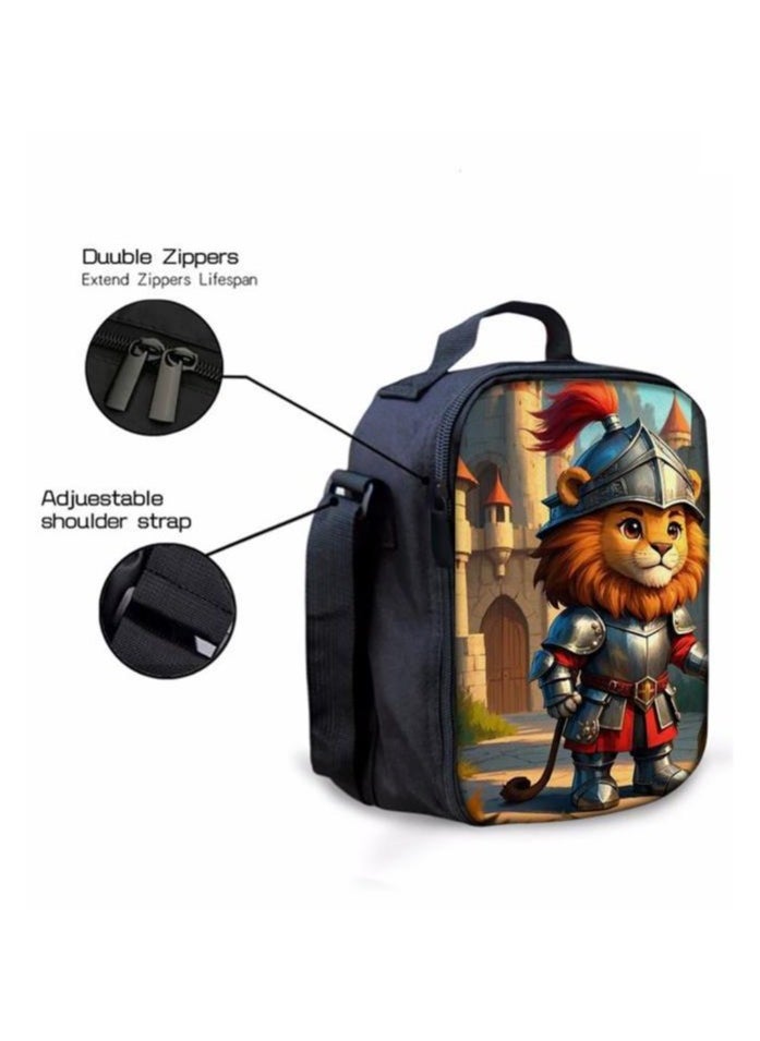 Cartoon three-piece schoolbag with zipper - 1396