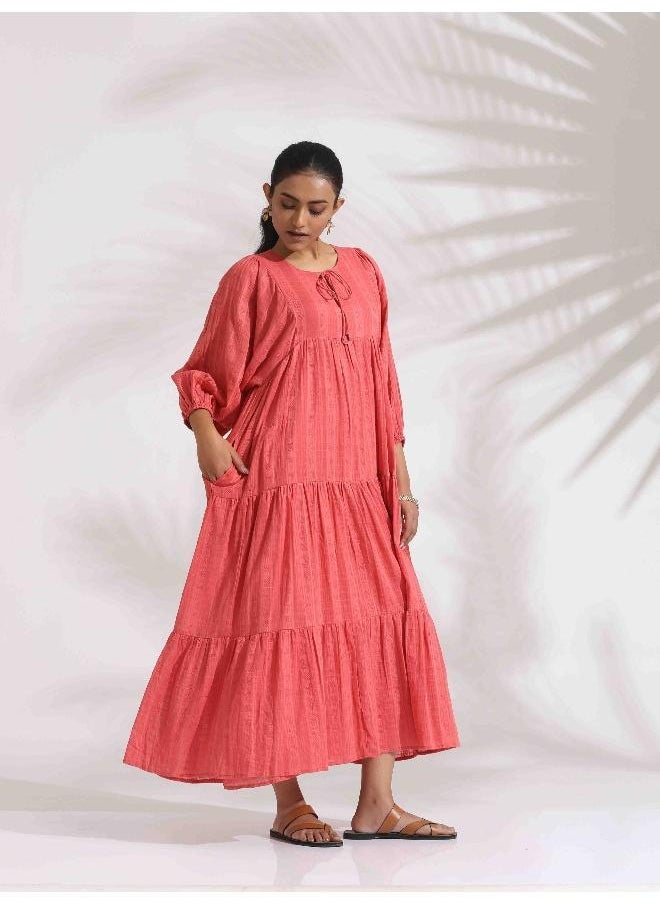 Tiered Cotton Gauze Dress