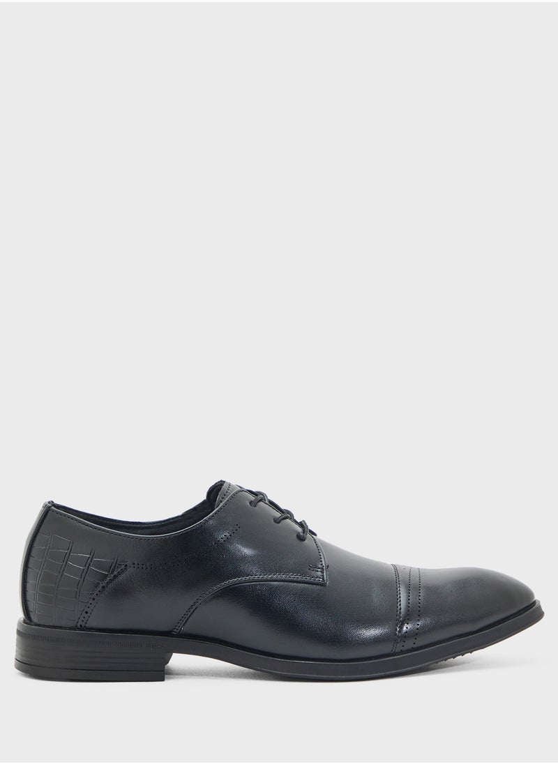 Embossed Texture Formal Lace Ups