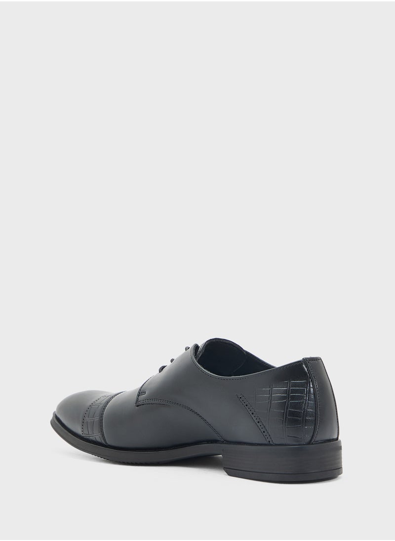 Embossed Texture Formal Lace Ups