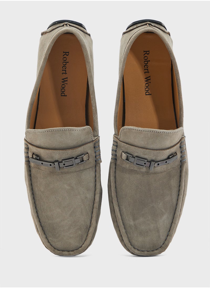 Genuine Suede Leather Loafers