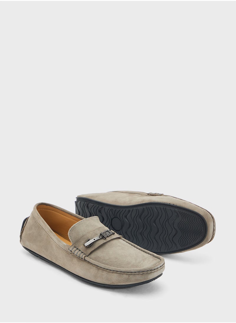 Genuine Suede Leather Loafers