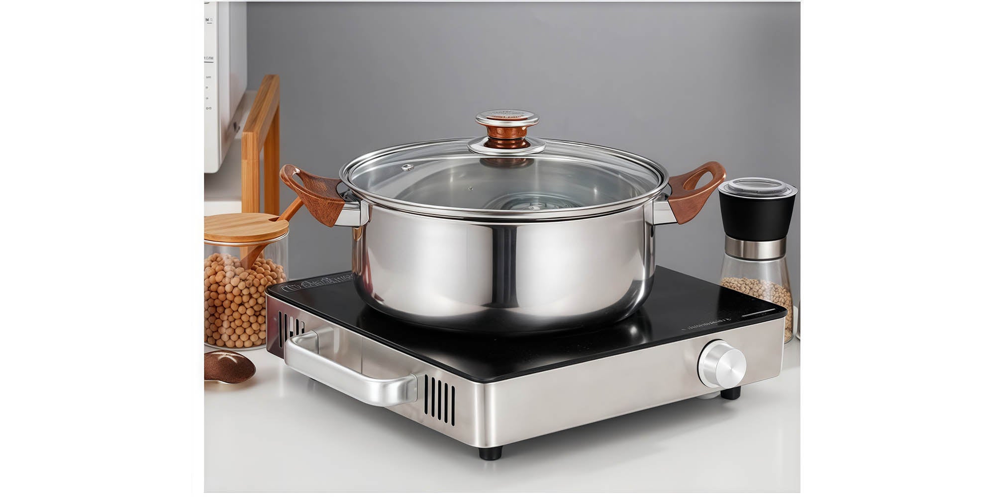 12-Piece Cookware Set, Stainless Steel Pots And Pans, Non-Stick Cooking pots, PFOA Free - Frying Pan, Casserole With Lid, Saucepan, Grill Pan, Kitchen Tools