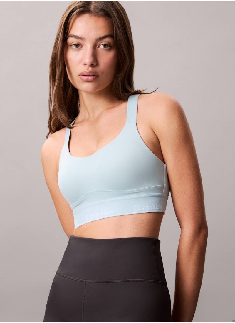 Women's High Support Sports Bra - Polyester Blend, Blue