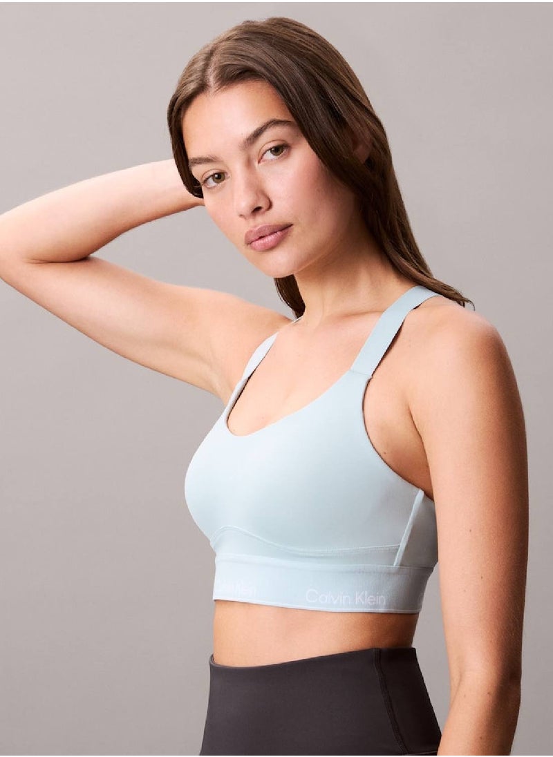 Women's High Support Sports Bra - Polyester Blend, Blue