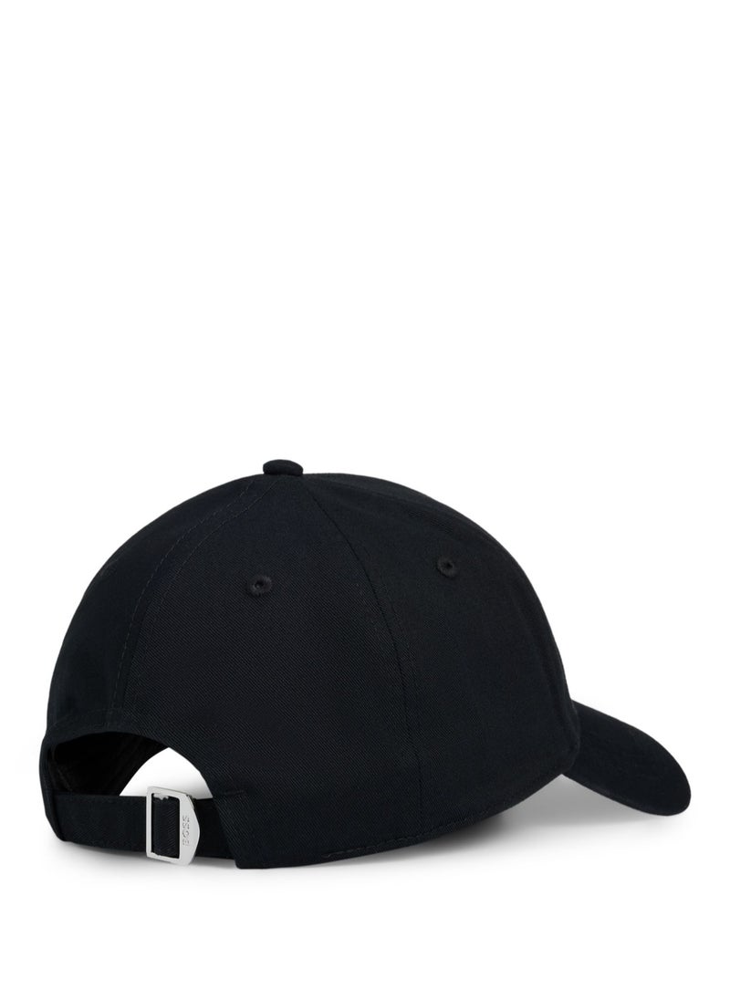 Cotton-twill cap with embroidered Double B monogram