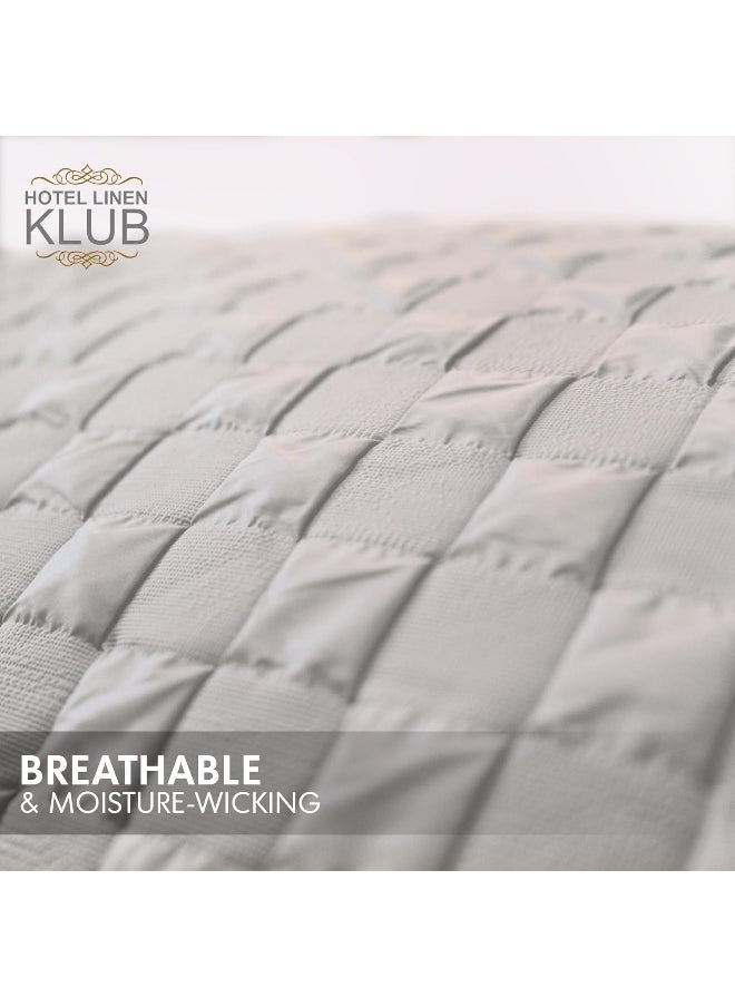 Hotel Linen Klub Pack of 2 Soy Bean Pillow – Premium Quality Cooling Touch Bed Pillow