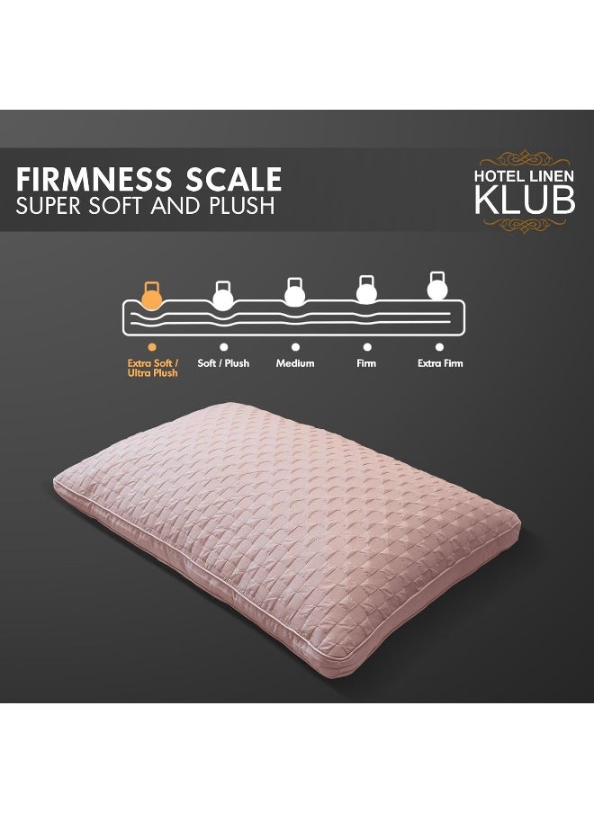 Hotel Linen Klub Pack of 2 Soy Bean Pillow – Premium Quality Cooling Touch Bed Pillow