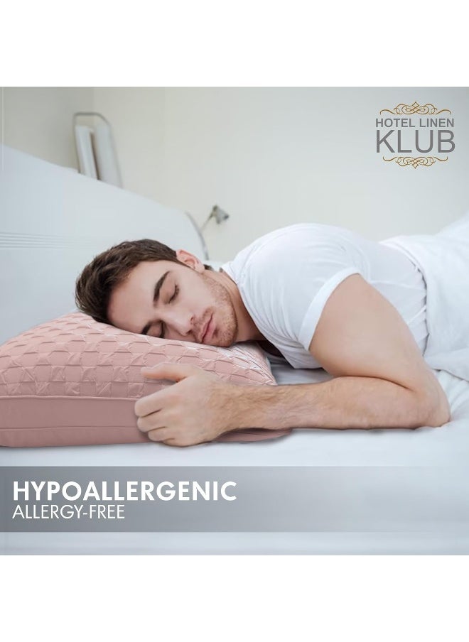 Hotel Linen Klub Pack of 2 Soy Bean Pillow – Premium Quality Cooling Touch Bed Pillow