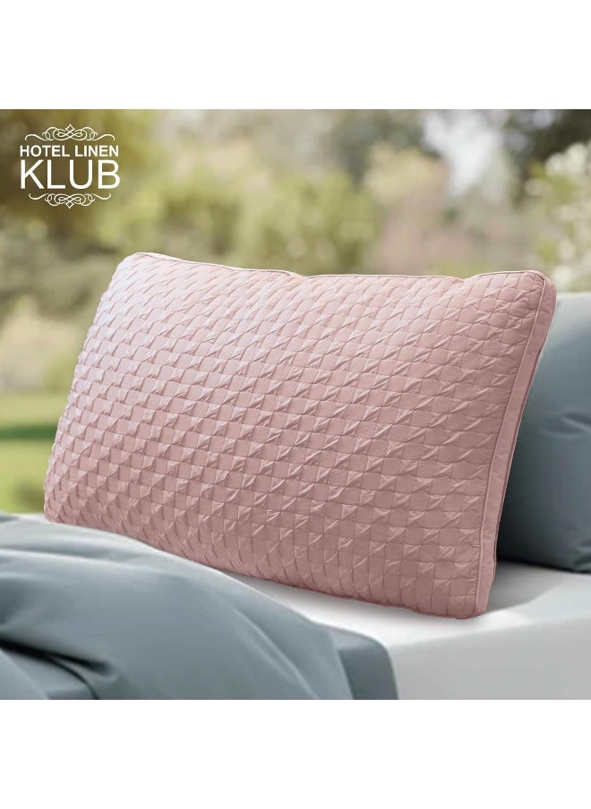 Hotel Linen Klub Pack of 2 Soy Bean Pillow – Premium Quality Cooling Touch Bed Pillow