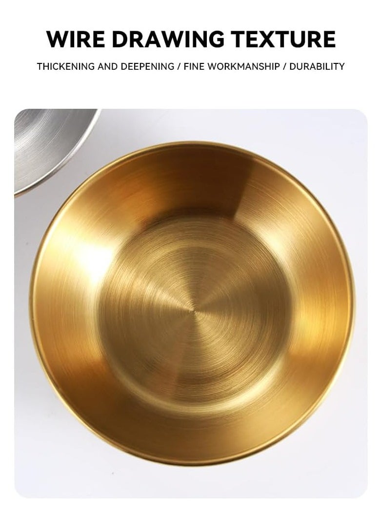 8-Pack 3.2-inch Golden Stainless Steel Mini Sauce Cups for Sushi, Desserts, Condiments，Dipping Bowl