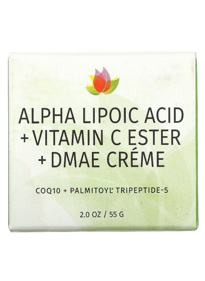 Reviva Labs, Alpha Lipoic Acid, Vitamin C Ester & DMAE Cream, 2 oz (55 g)