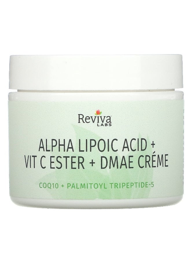 Reviva Labs, Alpha Lipoic Acid, Vitamin C Ester & DMAE Cream, 2 oz (55 g)
