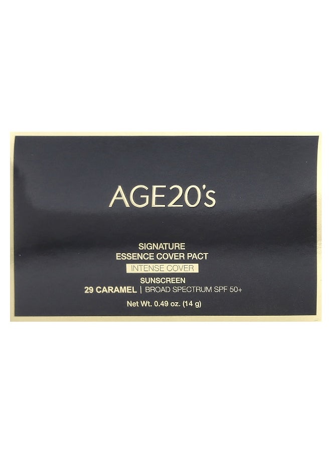 AGE20'S, Signature Essence Pact, Intense Cover, SPF 50+, 29 Caramel, 0.49 oz (14 g)