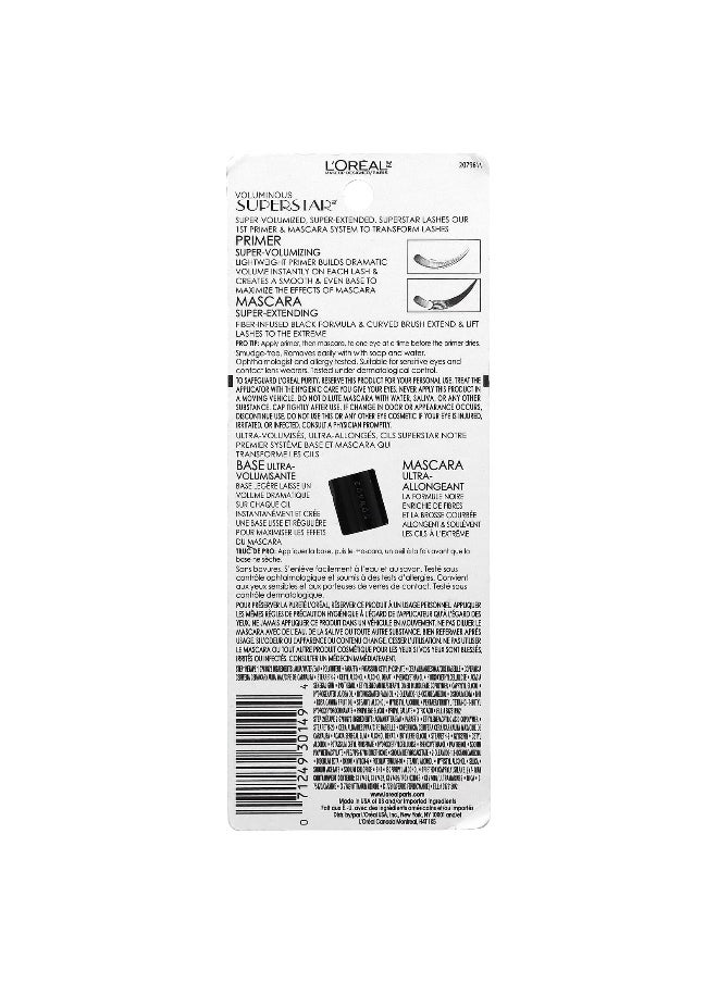 L'Oréal, Voluminous, Superstar Mascara, 621 Blackest Black, 0.41 fl oz (12.7 ml)